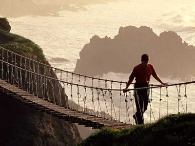 Are you brave enough to cross the rope bridge over 30m above sea level?
