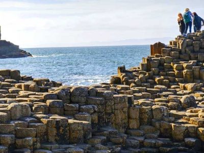 One of Europe's most spectacular coastlines, the Giant's Causeway is a spectacular natural landscape formed 60 million years ago. Or is it, as legend has it, stepping stones built by the mythical Irish giant Finn MacCool?